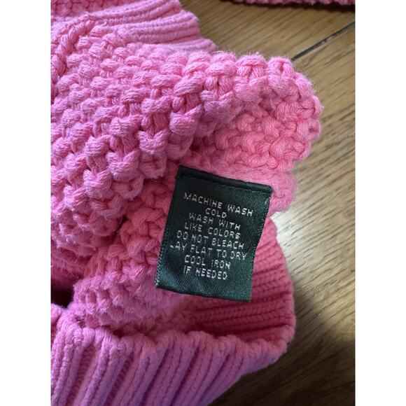 Lauren Ralph Lauren Pink Cable Knit Turtleneck Sweater - Picture 10 of 11